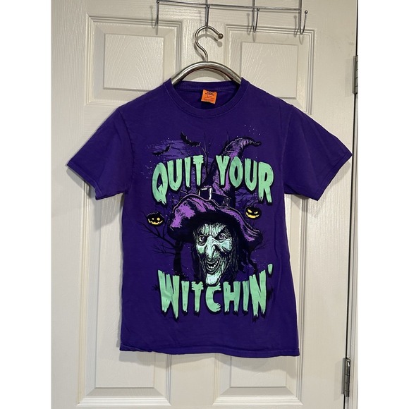 vintage Halloween Quit Your Witchin T Shirt Size S